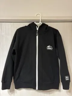 CAMP7 ブラックパーカー フード付き150cm