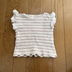 ベビー服　こども服　mamaraku フリル付きTシャツ 80サイズ