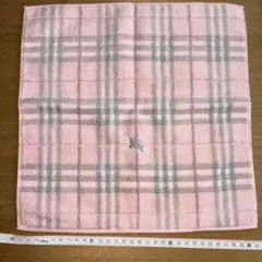 【新品未使用】BURBERRY LONDON タオルハンカチ 大判　ピンクのサムネイル