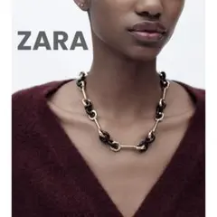 【新品タグ付き】ZARAザラ コントラストチェーンネックレス