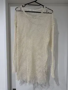 niko and ... ネット編み長袖トップス アイボリー