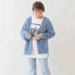 最終価格‼️IENA SLOBE citron. シャギーニットカーディガン