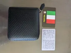 値下げ7千円→6千円❉新品イタリアンレザー 二つ折り財布 ブラック