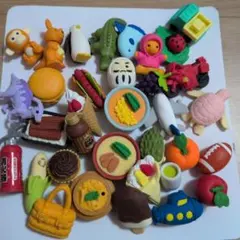 面白ろ消しゴムセット 食べ物・動物デザイン