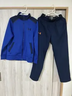 Under Armour 冬用　ウインドブレーカー　上下セット M 青　裏起毛