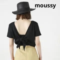 新品 MOUSSY 黒 バックリボントップスのサムネイル