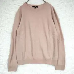 UNIQLO ユニクロ カシミヤ100% ニット L ピンクベージュ系 訳あり