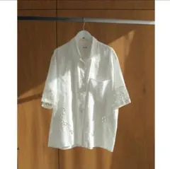 アンヌーク　Cutwork Lace Shirts ホワイト