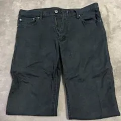 ブラックデニムパンツ スリムフィット