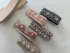 【インド刺繍】ヘアクリップ　　3つセット