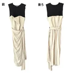 【フレイアイディー】ハイウエストタイトコンビワンピ