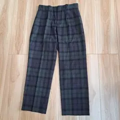 美品　BEAMS BOY　タータンチェック柄 カジュアルパンツ　ウール　Sのサムネイル