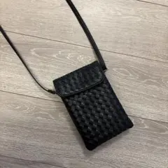 お値下げスマホ　サコッシュ　編み込みショルダーバッグ