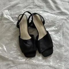 Odette e Odile サンダル 黒 レザー 本革