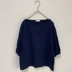 【earth music&ecology】カットソー　トップス　ゆったり　5部袖