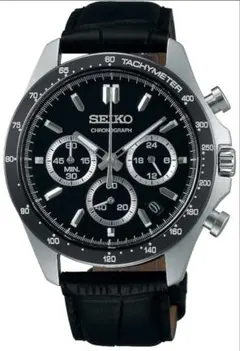 【美品】SEIKO クロノグラフ ブラック腕時計