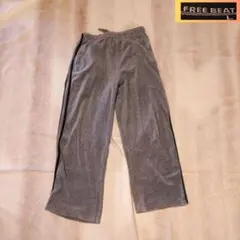 free beat　フリービート　セットアップジャージ　灰　グレー　ベルベット風