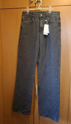 [新品]MNG ラメ入り ブラック デニム ジーンズ EUR 36(S~M)