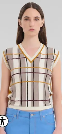 Marni マルニ シルク混ウールベスト 38のサムネイル