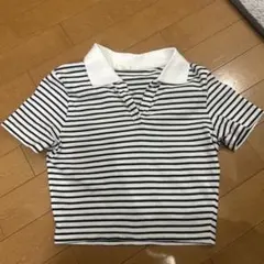 子供用 ストライプ 半袖ポロシャツ