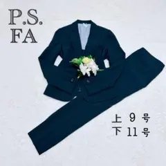 美品　P.S.FA パンツスーツ　セットアップ 　ネイビー　上М　下L