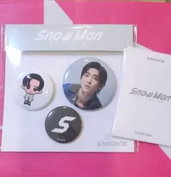 SnowMan 目黒蓮 トレカ 缶バッジ ポップアップ バンコク f