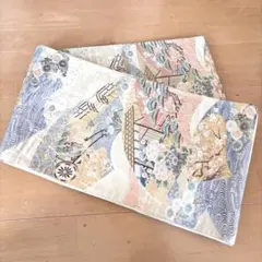 未着用 袋帯 ヱ霞 菊花 撫子 鳳凰 銀糸 金糸 着物 121b p ms - メルカリ