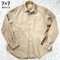 美品✨SEVEN BY SEVEN デニムシャツ　ベージュ　M オーバーサイズ
