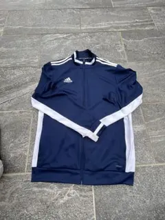 adidas トラックジャケット　ネイビー