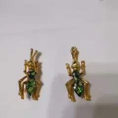 昭和レトロ　アンティーク　　昆虫　ペンダントトップ&ブローチ