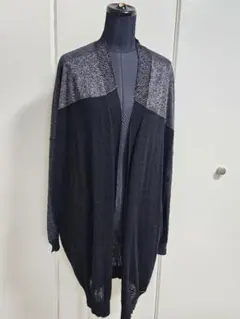 DIESEL(ディーゼル) バイカラー切替ロングカーディガン　海外サイズ　S