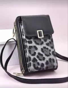 ヒョウ柄ショルダーバッグ 多機能 スマホショルダー 新品未使用