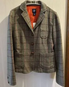 【新品】GAP 2000年代 ジャケット ヘリンボーン ツイード くるみボタンのサムネイル