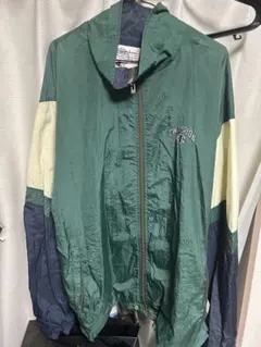 Champion ナイロンジャケット XL 緑/ネイビー/クリーム