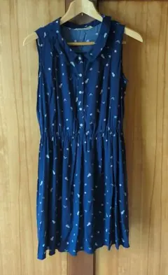 【ehka sopo】 Мサイズ ネイビーシャツワンピ