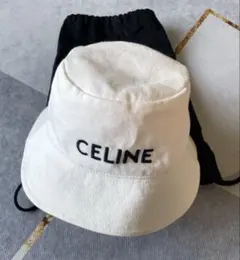 CELINE ホワイト バケットハット Sサイズ　白デニムのサムネイル