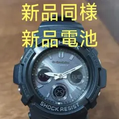 新品同様 カシオ G-SHOCK AWG-M100B-1AJF ソーラー電池新品のサムネイル