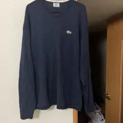 LACOSTE Vネックニット セーター ネイビー Lサイズ