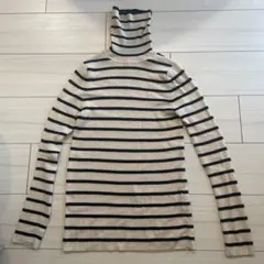 UNIQLO M タートルネック ボーダーニット