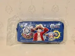 【新品未使用】ワンピース Wファスナー 筆箱 青 ルフィとチョッパーのサムネイル
