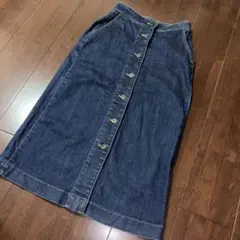 UNIQLO ストレッチデニムフロントボタンタイトスカート 58cmのサムネイル