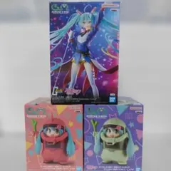 ガンダム45周年 初音ミク コラボ フィギュア 3体 セット