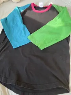 US古着　クレイジーカラー　七分袖カットソー