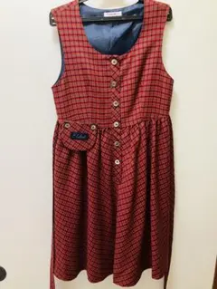 F. Club ジャンバースカート 赤と緑のチェック