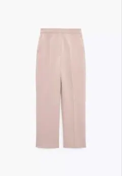 未使用 ZARA ベージュピンク CROPPED TROUSERS
