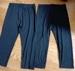 130サイズ 黒 レギンス　膝下丈