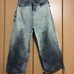AcneStudios25SS チェーンプリント デジタルプリント デニムパンツ