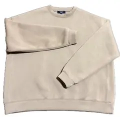 BEAMS HEART ダンボールニット クルーネックトップス キャメル色 S