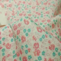 E379◇ｓａｌｅ◇cotton ニット花がら150✕150ピンク系ラスト