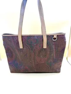 極美品 ETRO エトロ トートバッグ ポーチ付き イタリア製 A4可 レア柄 希少・美品】エトロ トートバッグ ポーチ付き ペイズリー柄